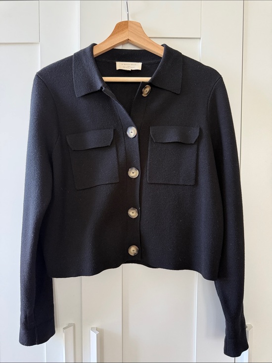 Sezane Jackets & Blazers - Sezane - Betty Classic Black Button-Front Women's Cardigan - XS